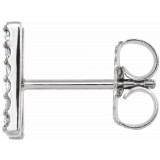 14K White .06 CTW Diamond Single Initial N Earring photo 2