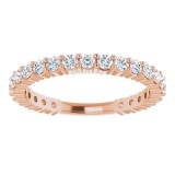 14K Rose 3/4 CTW Diamond Anniversary Band photo 3