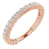 14K Rose 3/4 CTW Diamond Anniversary Band photo