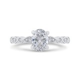 Shah Luxury 14K White Gold Diamond Engagement Ring (Semi-Mount) photo