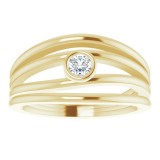 14K Yellow 1/8 CTW Diamond Ring photo 3