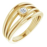 14K Yellow 1/8 CTW Diamond Ring photo