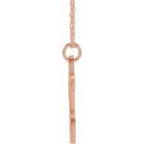 14K Rose Script Initial U 16-18 Necklace photo 2