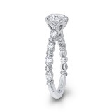 Shah Luxury 14K White Gold Round Cut Diamond Engagement Ring (Semi-Mount) photo 3