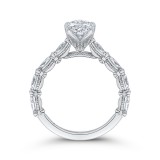 Shah Luxury 14K White Gold Round Cut Diamond Engagement Ring (Semi-Mount) photo 4