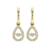 Gems One 10KT Yellow Gold & Diamond Rhythm Of Love Fashion Earrings  - 1/5 ctw photo