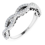 14K White 1/4 CTW Diamond Anniversary Band photo