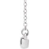 14K White 1/2 CTW Diamond French-Set Bar 16 Necklace photo 2