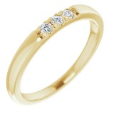 14K Yellow .09 CTW Diamond French-Set Anniversary Band photo