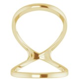 14K Yellow Freeform Ring photo 3