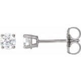 14K White 1/3 CTW Diamond Earrings photo