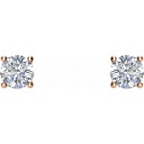 14K Rose 1/3 CTW Diamond Stud Earrings photo 2