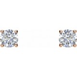 14K Rose 1/3 CTW Diamond Stud Earrings photo 2