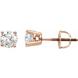 14K Rose 1/3 CTW Diamond Stud Earrings photo