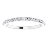 14K White 1/6 CTW Diamond French-Set Matching Band photo 3