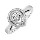 Gems One 10KT White Gold & Diamond Rhythm Of Love Fashion Ring  - 1/3 ctw photo