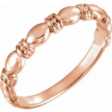 14K Rose Stackable Ring photo