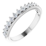 14K White 1/2 CTW Diamond Anniversary Band photo