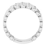 14K White Infinity-Inspired Ring photo 2
