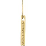 14K Yellow Engravable Sculptural Bar 16-18 Necklace photo 2