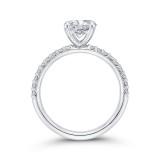 Shah Luxury Round Cut Diamond Classic Engagement Ring In 14K White Gold (Semi-Mount) photo 4