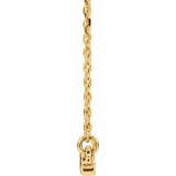 14K Yellow Circle Bar 16-18 Necklace photo 2