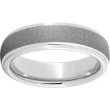 Serinium Domed Grooved Edge Band with Sandblast Finish photo