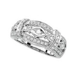 14K White 1/4 CTW Diamond Ring photo