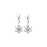 Sterling Silver Diamond Daisy earrings photo