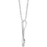 14K White 1/6 CTW Diamond Infinity-Inspired 16-18 Necklace photo 2