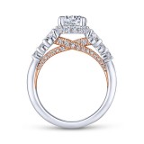 Gabriel & Co. 14k Two Tone Gold Crown Straight Engagement Ring photo 2