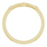 14K Yellow .03 CTW Diamond Stackable Chevron Ring photo 2