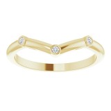 14K Yellow .03 CTW Diamond Stackable Chevron Ring photo 3