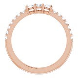 14K Rose 1/3 CTW Diamond Anniversary Band photo 2