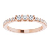 14K Rose 1/3 CTW Diamond Anniversary Band photo 3