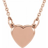 14K Rose Heart 18 Necklace photo