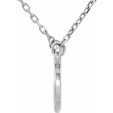 14K White Crescent 18 Necklace photo 2