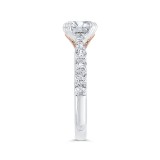 Shah Luxury 14K Two-Tone Gold Diamond Engagement Ring (Semi-Mount) photo 3