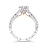 Shah Luxury 14K Two-Tone Gold Diamond Engagement Ring (Semi-Mount) photo 4