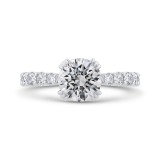 Shah Luxury 14K Two-Tone Gold Diamond Engagement Ring (Semi-Mount) photo