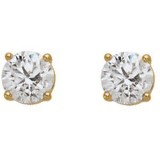 14K Yellow 2 CTW Diamond Stud Earrings photo 2