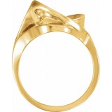 14K Yellow Freeform Ring photo 2