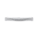 Shah Luxury Round Diamond Half-Eternity Wedding Band In 14K White Gold photo