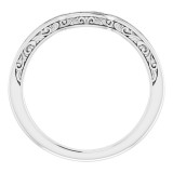 14K White Sculptural-Inspired Matching Band photo 2