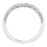 14K White Sculptural-Inspired Matching Band photo 2