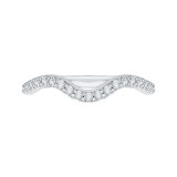 Shah Luxury Round Diamond Wedding Band In 14K White Gold photo