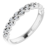 14K White 1/10 CTW Diamond Anniversary Band photo