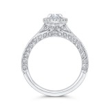 Shah Luxury 14K White Gold Marquise Cut Diamond Halo Engagement Ring (Semi-Mount) photo 4