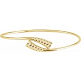 14K Yellow 16.5 mm Bypass Bangle 7 Bracelet photo