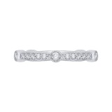 Shah Luxury 14K White Gold Round Diamond Wedding Band photo